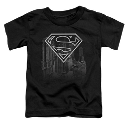 Superman Skyline - Toddler T-Shirt Toddler T-Shirt Superman   