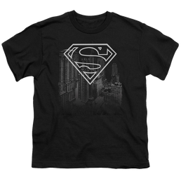 Superman Skyline - Youth T-Shirt Youth T-Shirt (Ages 8-12) Superman   