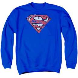Superman Ripped And Shredded - Men's Crewneck Sweatshirt Men's Crewneck Sweatshirt Superman   