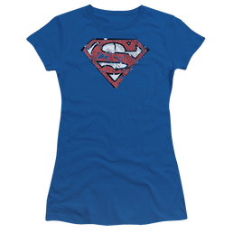 Superman Ripped And Shredded - Juniors T-Shirt Juniors T-Shirt Superman   