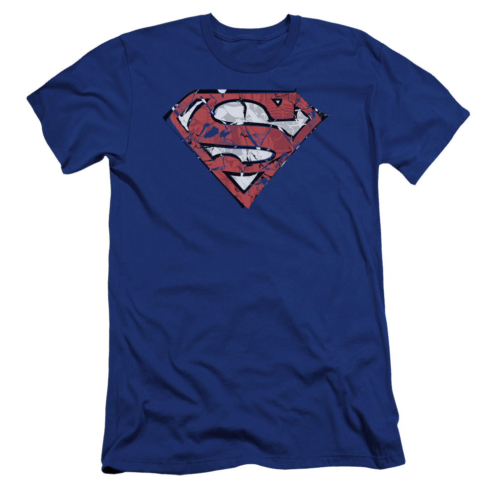 Superman Ripped And Shredded - Men's Premium Slim Fit T-Shirt Men's Premium Slim Fit T-Shirt Superman   