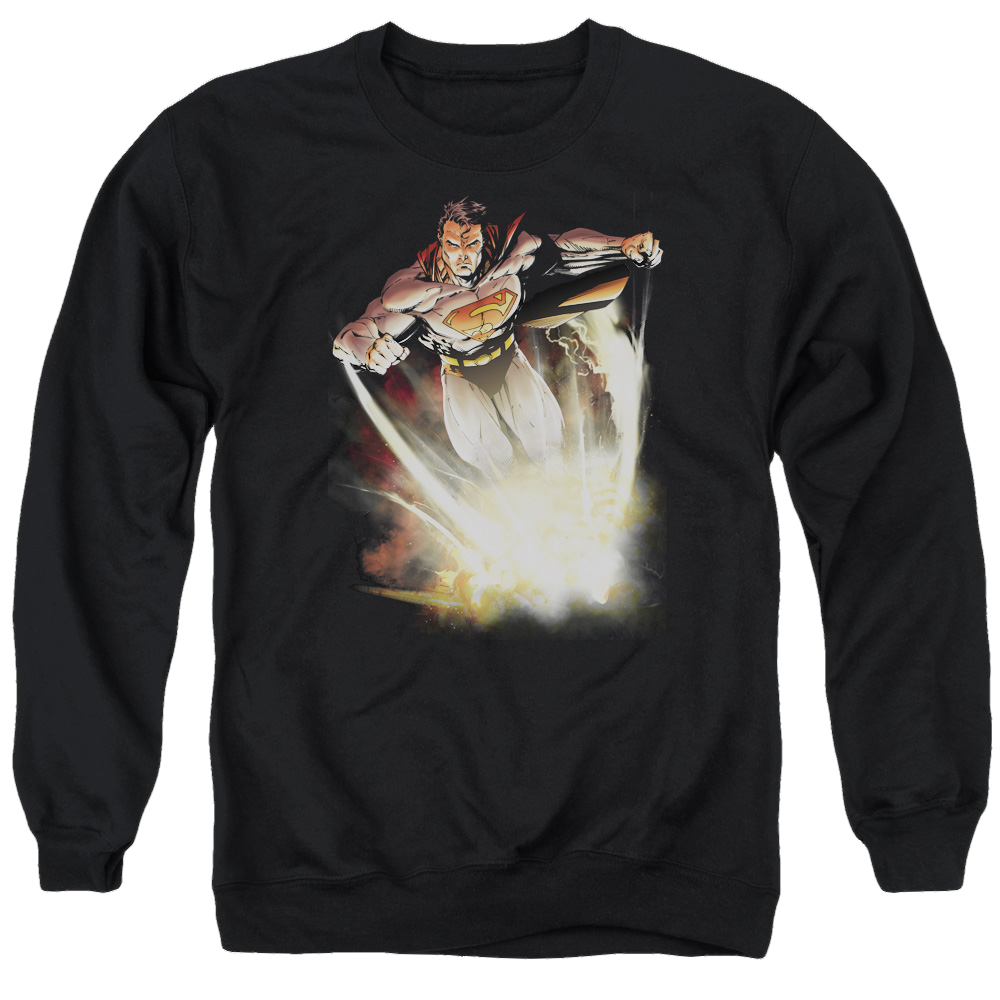 Superman Explosive - Men's Crewneck Sweatshirt Men's Crewneck Sweatshirt Superman   