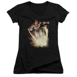 Superman Explosive - Juniors V-Neck T-Shirt Juniors V-Neck T-Shirt Superman   