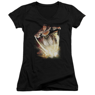 Superman Explosive - Juniors V-Neck T-Shirt Juniors V-Neck T-Shirt Superman   