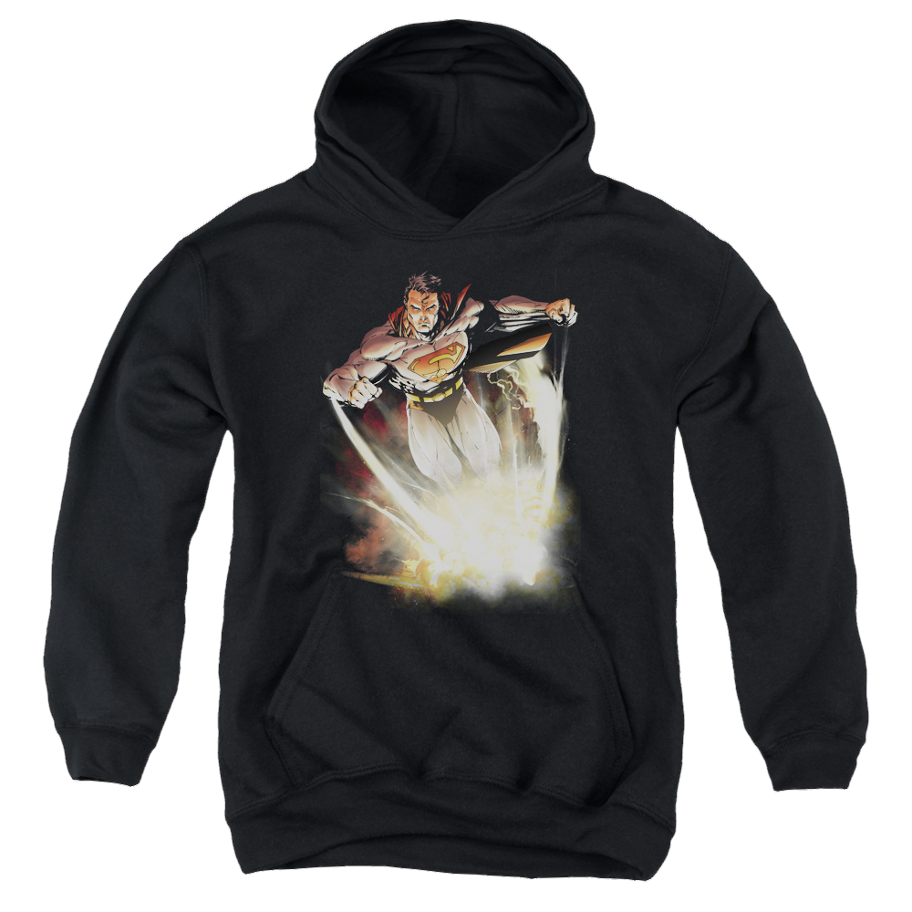 Superman Explosive - Youth Hoodie Youth Hoodie (Ages 8-12) Superman   