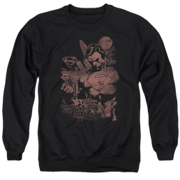Superman Somber Power - Men's Crewneck Sweatshirt Men's Crewneck Sweatshirt Superman   