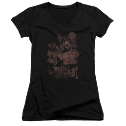 Superman Somber Power - Juniors V-Neck T-Shirt Juniors V-Neck T-Shirt Superman   