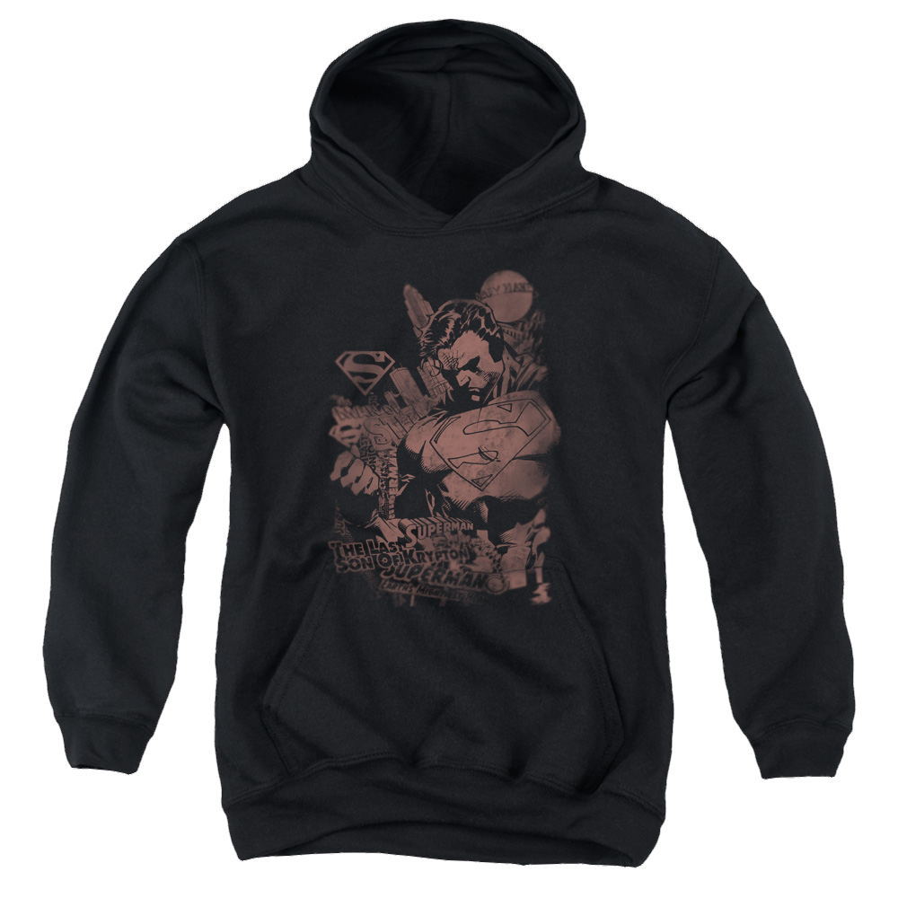 Superman Somber Power - Youth Hoodie Youth Hoodie (Ages 8-12) Superman   