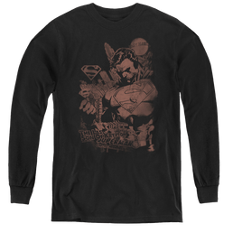 Superman Somber Power - Youth Long Sleeve T-Shirt Youth Long Sleeve T-Shirt Superman   