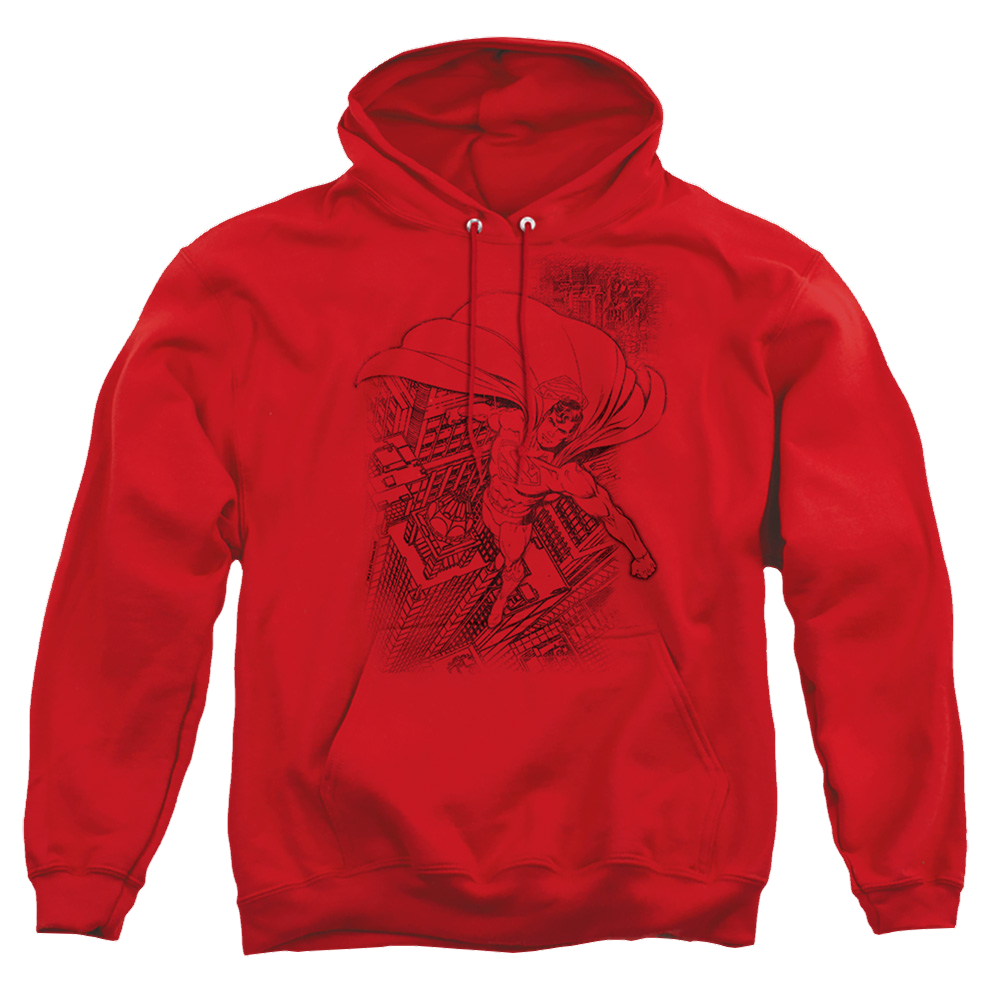 Superman In The City - Pullover Hoodie Pullover Hoodie Superman   