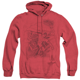 Superman In The City - Heather Pullover Hoodie Heather Pullover Hoodie Superman   