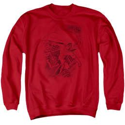 Superman In The City - Men's Crewneck Sweatshirt Men's Crewneck Sweatshirt Superman   