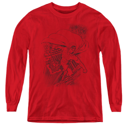 Superman In The City - Youth Long Sleeve T-Shirt Youth Long Sleeve T-Shirt Superman   