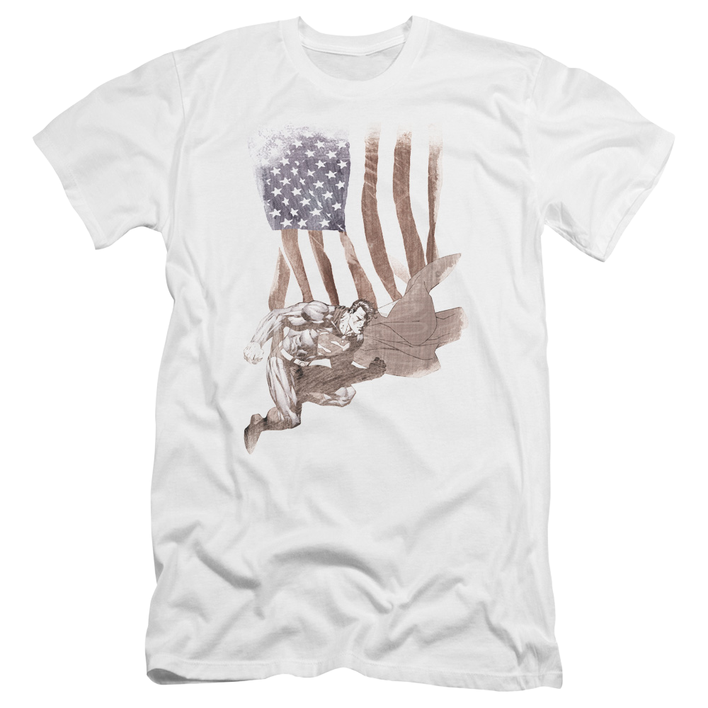 Superman Super American - Men's Premium Slim Fit T-Shirt Men's Premium Slim Fit T-Shirt Superman   
