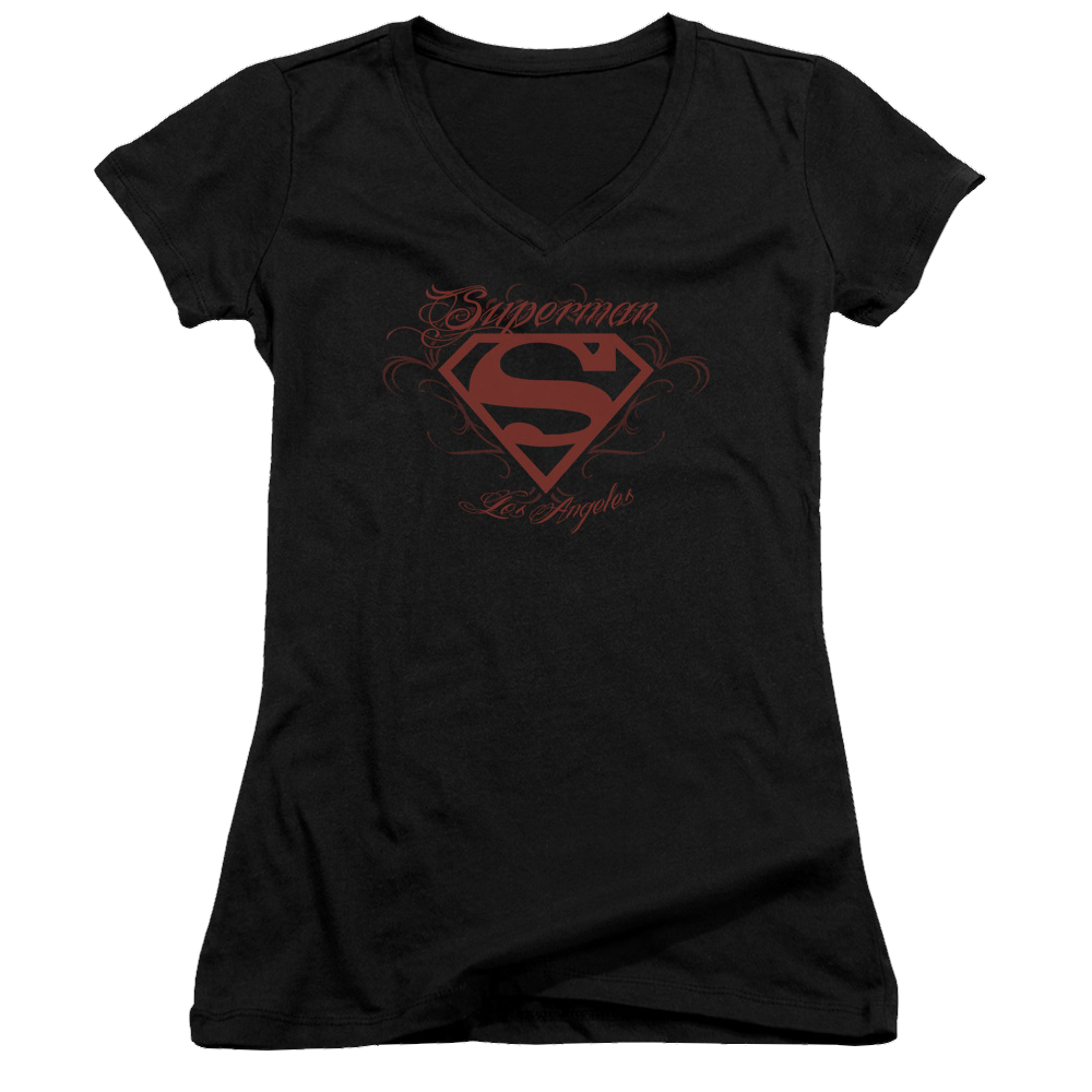 Superman La - Juniors V-Neck T-Shirt Juniors V-Neck T-Shirt Superman   