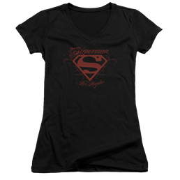 Superman La - Juniors V-Neck T-Shirt Juniors V-Neck T-Shirt Superman   