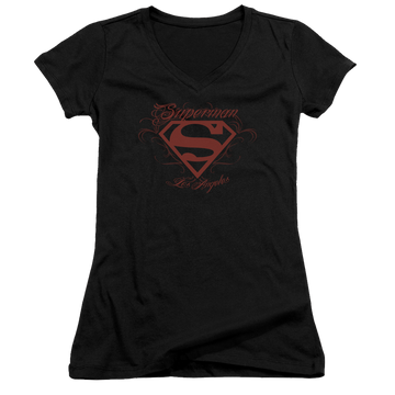 Superman La - Juniors V-Neck T-Shirt Juniors V-Neck T-Shirt Superman   