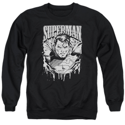 Superman Super Metal - Men's Crewneck Sweatshirt Men's Crewneck Sweatshirt Superman   
