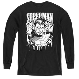 Superman Super Metal - Youth Long Sleeve T-Shirt Youth Long Sleeve T-Shirt Superman   