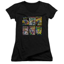 Superman Sm Covers - Juniors V-Neck T-Shirt Juniors V-Neck T-Shirt Superman   
