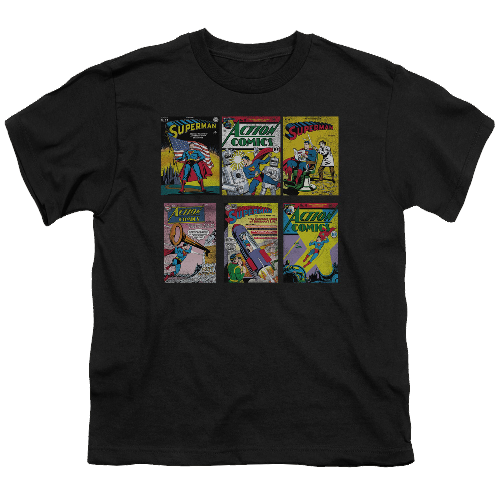 Superman Sm Covers - Youth T-Shirt Youth T-Shirt (Ages 8-12) Superman   