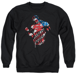Superman The American Way - Men's Crewneck Sweatshirt Men's Crewneck Sweatshirt Superman   