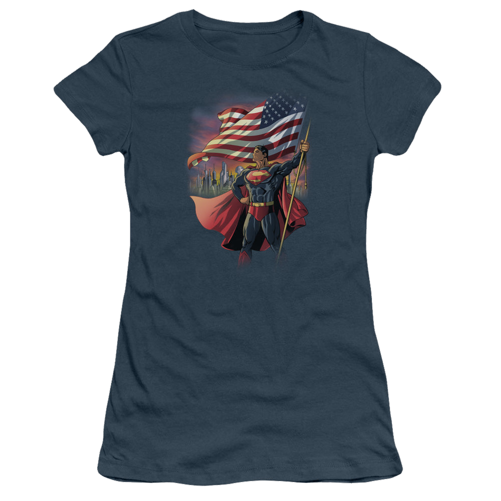 Superman American Hero - Juniors T-Shirt Juniors T-Shirt Superman   