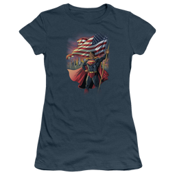 Superman American Hero - Juniors T-Shirt Juniors T-Shirt Superman   