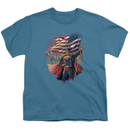 Superman American Hero - Youth T-Shirt Youth T-Shirt (Ages 8-12) Superman   