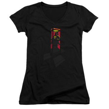 Superman Super Booth - Juniors V-Neck T-Shirt Juniors V-Neck T-Shirt Superman   