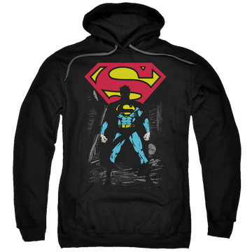 Superman Dark Alley - Pullover Hoodie Pullover Hoodie Superman   