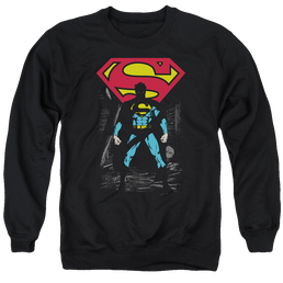 Superman Dark Alley - Men's Crewneck Sweatshirt Men's Crewneck Sweatshirt Superman   