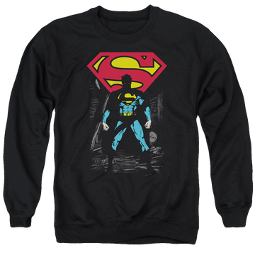 Superman Dark Alley - Men's Crewneck Sweatshirt Men's Crewneck Sweatshirt Superman   
