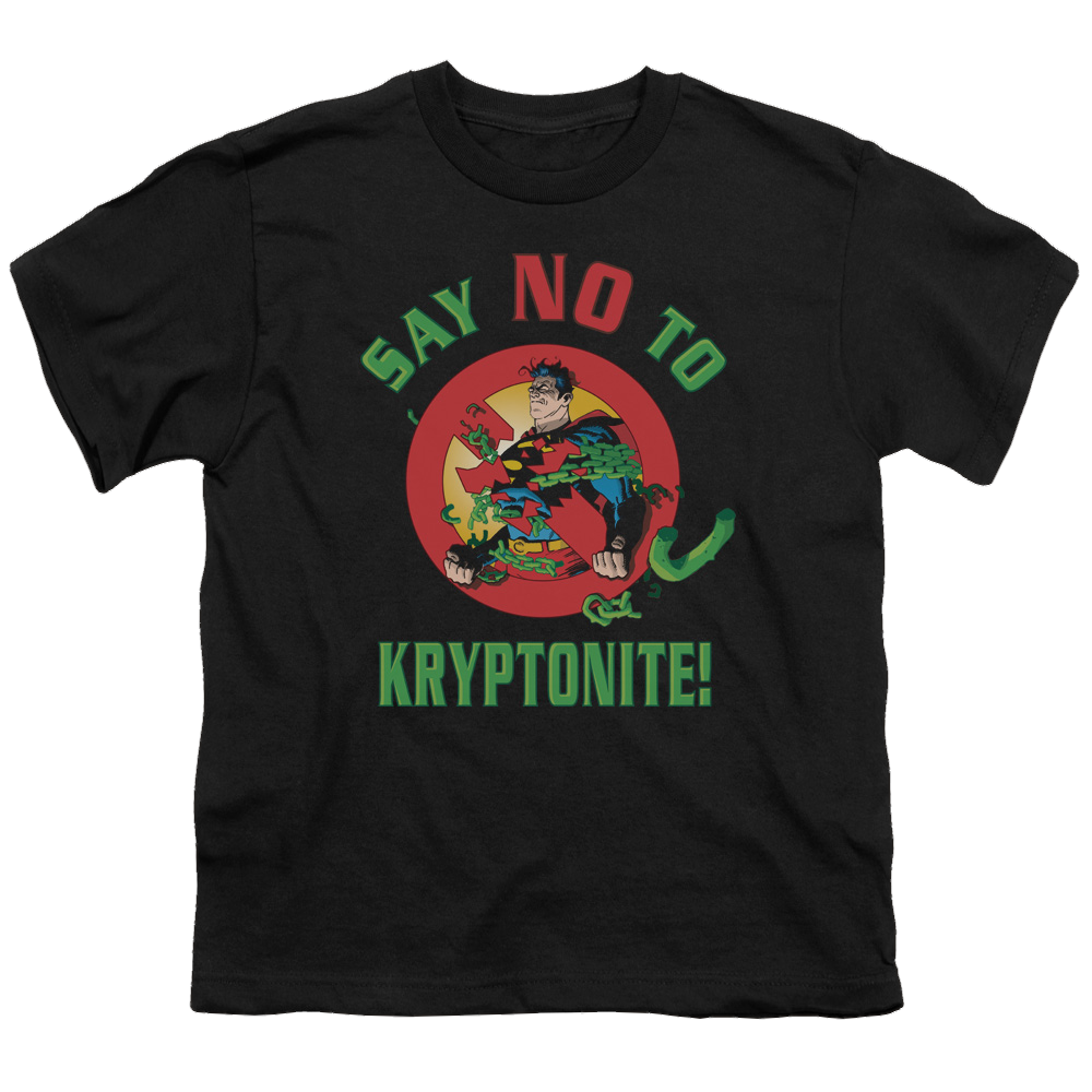 Superman Say No To Kryptonite - Youth T-Shirt Youth T-Shirt (Ages 8-12) Superman   