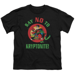 Superman Say No To Kryptonite - Youth T-Shirt Youth T-Shirt (Ages 8-12) Superman   