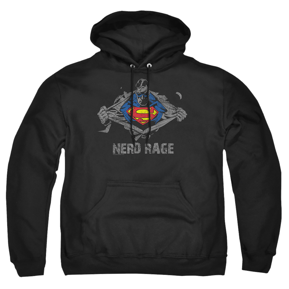 Superman Nerd Rage - Pullover Hoodie Pullover Hoodie Superman   
