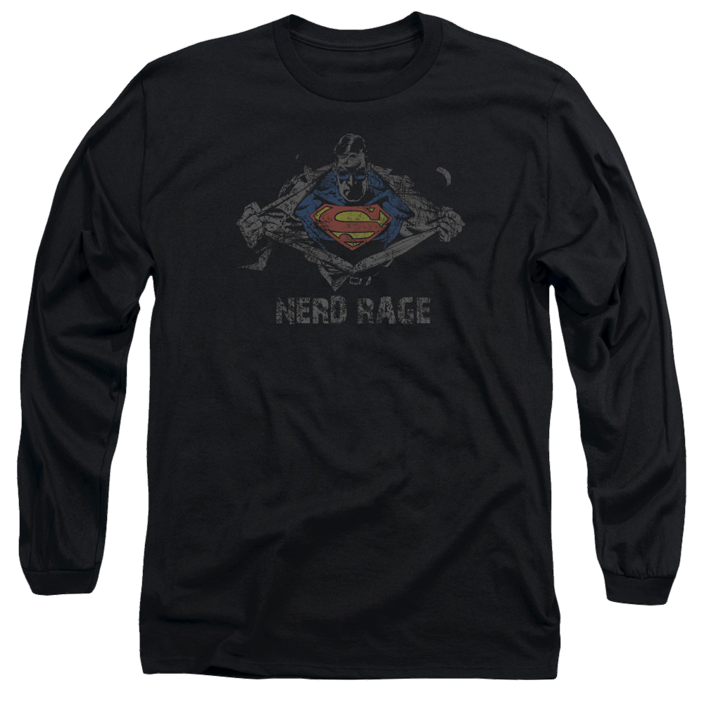 Superman Nerd Rage - Men's Long Sleeve T-Shirt Men's Long Sleeve T-Shirt Superman   