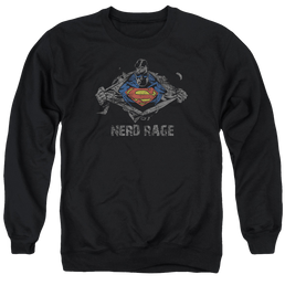 Superman Nerd Rage - Men's Crewneck Sweatshirt Men's Crewneck Sweatshirt Superman   