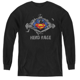 Superman Nerd Rage - Youth Long Sleeve T-Shirt Youth Long Sleeve T-Shirt Superman   
