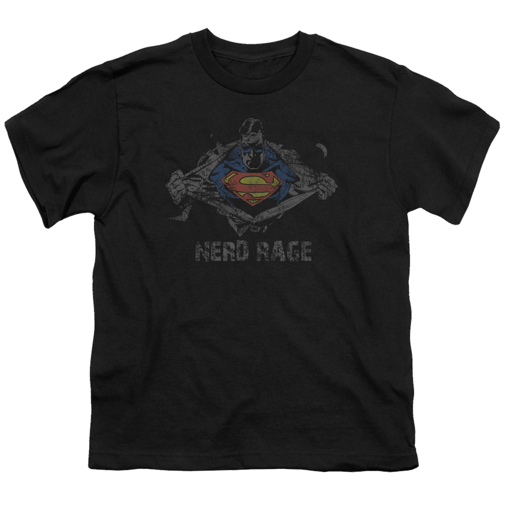 Superman Nerd Rage - Youth T-Shirt Youth T-Shirt (Ages 8-12) Superman   
