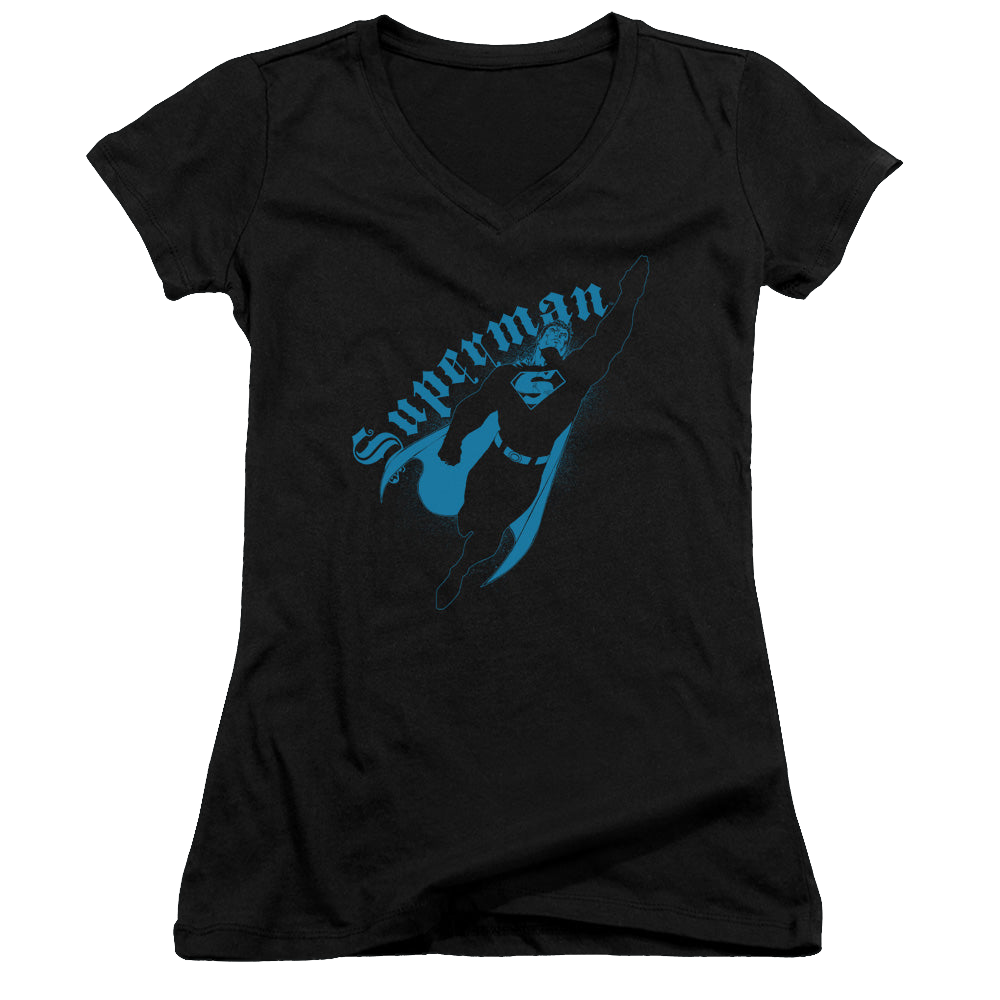 Superman Darkness - Juniors V-Neck T-Shirt Juniors V-Neck T-Shirt Superman   