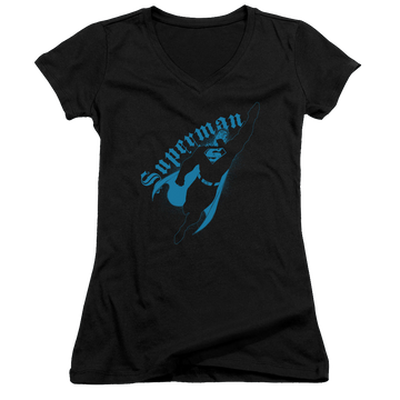 Superman Darkness - Juniors V-Neck T-Shirt Juniors V-Neck T-Shirt Superman   