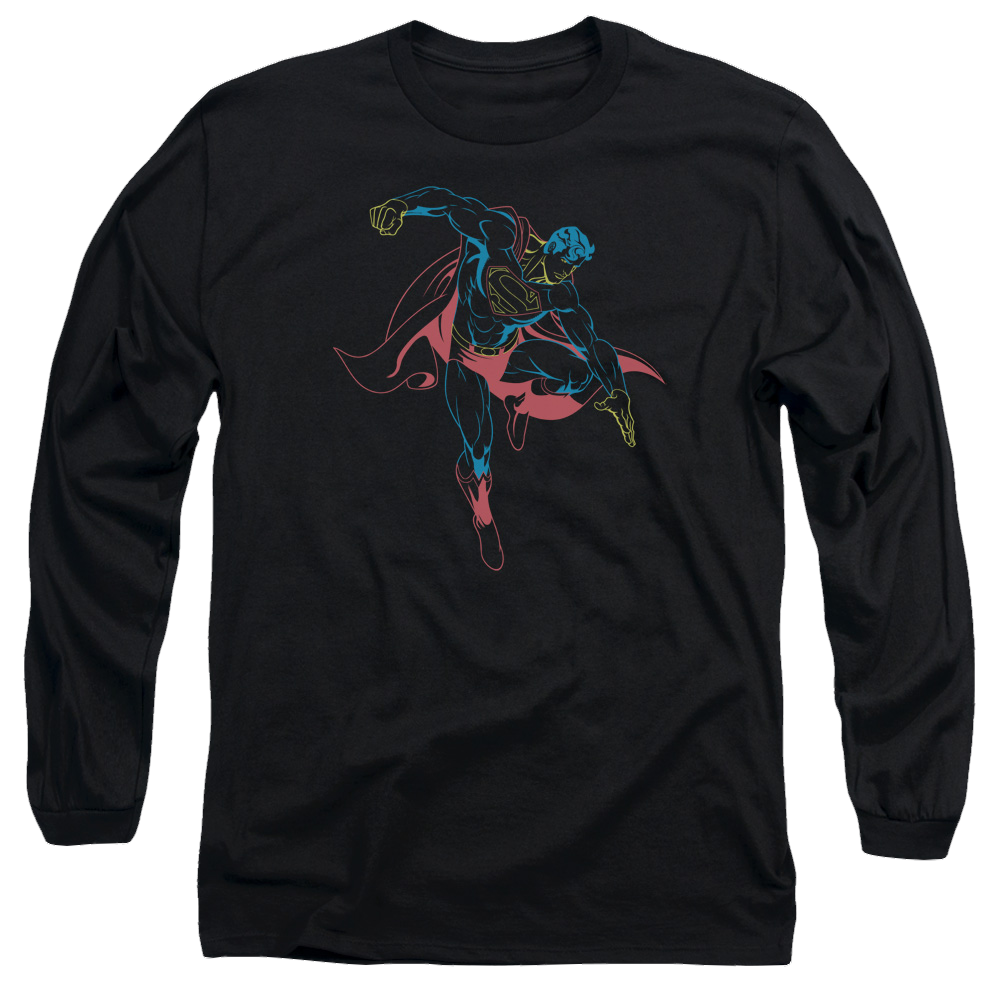 Superman Neon Superman - Men's Long Sleeve T-Shirt Men's Long Sleeve T-Shirt Superman   
