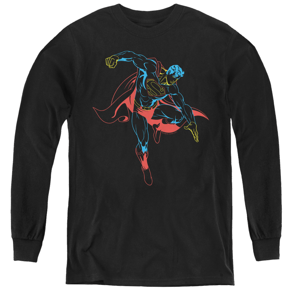 Superman Neon Superman - Youth Long Sleeve T-Shirt Youth Long Sleeve T-Shirt Superman   