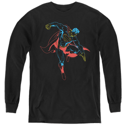 Superman Neon Superman - Youth Long Sleeve T-Shirt Youth Long Sleeve T-Shirt Superman   