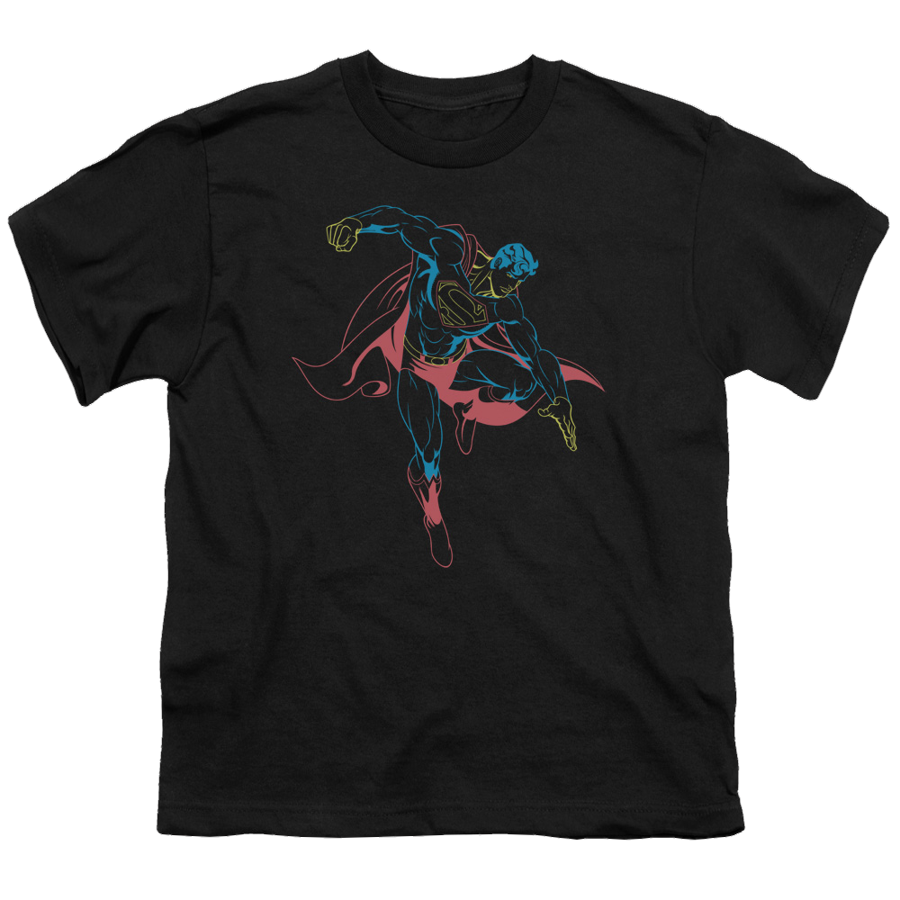 Superman Neon Superman - Youth T-Shirt Youth T-Shirt (Ages 8-12) Superman   