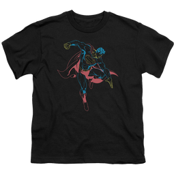 Superman Neon Superman - Youth T-Shirt Youth T-Shirt (Ages 8-12) Superman   