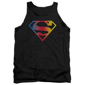 Black men's tank with Gradient Superman Logo graphic