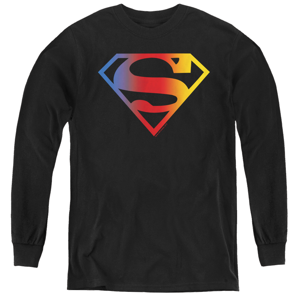 Superman Gradient Superman Logo - Youth Long Sleeve T-Shirt Youth Long Sleeve T-Shirt Superman   