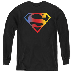 Superman Gradient Superman Logo - Youth Long Sleeve T-Shirt Youth Long Sleeve T-Shirt Superman   